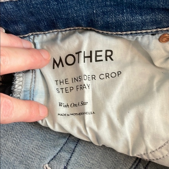 MOTHER Blue Ankle Cropped Jeans - Picture 4 of 6